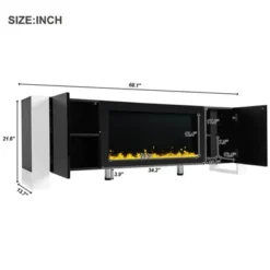 68" Fireplace TV Stand For TVs UP To 78", Electric Fireplace Media Entertainment Center, Modern TV Console Table With Storage For Living Room 12 68" Fireplace TV Stand For TVs UP To 78", Electric Fireplace Media Entertainment Center, Modern TV Console Table With Storage For Living Room -Garvee Sales GUEST 55aaa0f1 d7a7 4e94 ae0b a5059b23ba80