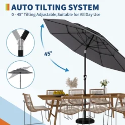 Outdoor 3 Tier Vented Large Market Table Umbrella, 9FT Patio 3 Tier Umbrella Canopy, Heavy Duty Patio Umbrellas 3 Tiers, 8 Ribs, Hand Crank 16 Outdoor 3 Tier Vented Large Market Table Umbrella, 9FT Patio 3 Tier Umbrella Canopy, Heavy Duty Patio Umbrellas 3 Tiers, 8 Ribs, Hand Crank -Garvee Sales GUEST 55bac1b3 5935 48b9 8c25 7165b76e9c55