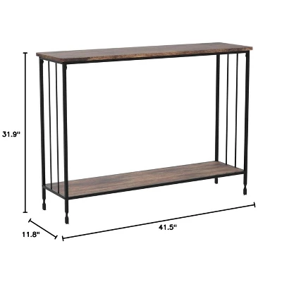 Narrow Console Table, Small Entryway Table With Engineered Wood Shelf And Metal Frame 1 Narrow Console Table, Small Entryway Table With Engineered Wood Shelf And Metal Frame