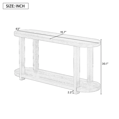 Entryway Console Table With Storage, 2 Tier Modern Narrow Long Sofa Table, Behind Couch Table,Hallway Table For Living Room Entryway And Foyer 2 Entryway Console Table With Storage, 2 Tier Modern Narrow Long Sofa Table, Behind Couch Table,Hallway Table For Living Room Entryway And Foyer - Image 2