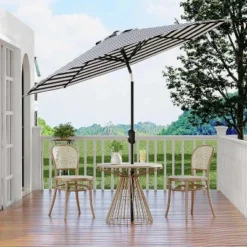 9 FT Patio Umbrella, Table Umbrella Outdoor Patio With Crank Lift & Push Button Tilt, 8 Sturdy Ribs For Yard, Deck, Pool 13 9 FT Patio Umbrella, Table Umbrella Outdoor Patio With Crank Lift & Push Button Tilt, 8 Sturdy Ribs For Yard, Deck, Pool -Garvee Sales GUEST 5828273f eb97 451f 8777 91a21048046d