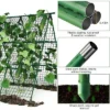 Cucumber Trellis 4x4FT Metal A-Frame Garden Trellis With Netting, Heavy-Duty Outdoor Climbing Plant Support – Green