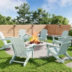 Folding Adirondack Chairs Set Of 6 - HDPE Poly Lumber, 380lb Capacity & Weather-Resistant For Patio, Pool 21 Folding Adirondack Chairs Set Of 6 - HDPE Poly Lumber, 380lb Capacity & Weather-Resistant For Patio, Pool -Garvee Sales GUEST 59a38099 7384 4402 ad5b f7a3590a0181