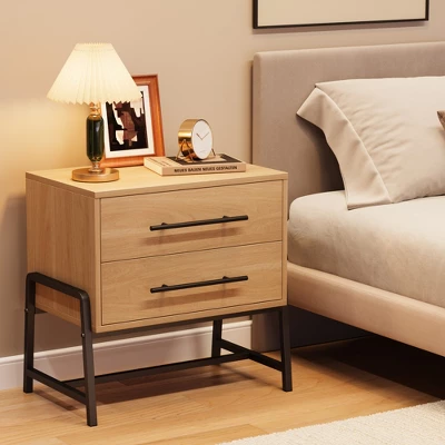 Whizmax Nightstand With Drawer Bedside Table With Metal Frame 6 Whizmax Nightstand With Drawer Bedside Table With Metal Frame - Image 6