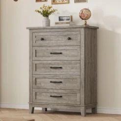 Freestanding 41.3" Tall Vertical Drawer Dresser With Storage , Wooden Closet Storage Chest For Living Room, Bedroom, Entryway, Bedroom 20 Freestanding 41.3" Tall Vertical Drawer Dresser With Storage , Wooden Closet Storage Chest For Living Room, Bedroom, Entryway, Bedroom -Garvee Sales GUEST 5aa1e98a 232b 4822 a2df 5dd31188dead