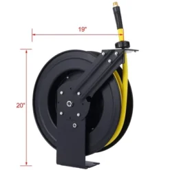 Retractable Air Hose Reel, 1/2"x50' Heavy Duty Steel Reel, Auto Rewind Air Hose Reel, Industrial Grade Rubber Hose -Garvee Sales GUEST 5aacafe7 41d4 4d49 85ce a4283712f171