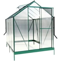 Polycarbonate Greenhouse, Aluminum Walk-in Greenhouses With Raised Base, Plant Greenhouse With Rain Gutter For Outdoor Garden Backyard 17 Polycarbonate Greenhouse, Aluminum Walk-in Greenhouses With Raised Base, Plant Greenhouse With Rain Gutter For Outdoor Garden Backyard -Garvee Sales GUEST 5b830da2 19b1 4ae5 ac01 c77c33831f16