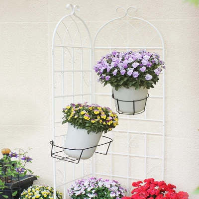 2 Pack Metal Garden Trellis 71" X 19.7" Rustproof Trellis For Climbing Plants Outdoor Flower Support Cream White 6 2 Pack Metal Garden Trellis 71" X 19.7" Rustproof Trellis For Climbing Plants Outdoor Flower Support Cream White - Image 6
