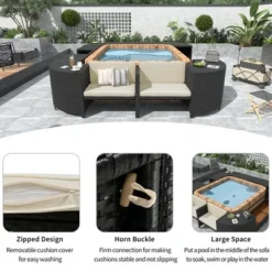 Spa Surround Spa Frame, Patio Rattan Sectional Sofa Set With Storage Spaces & Seats, Quadrilateral Outdoor Conversation Sofa Set For Poolside Garden 12 Spa Surround Spa Frame, Patio Rattan Sectional Sofa Set With Storage Spaces & Seats, Quadrilateral Outdoor Conversation Sofa Set For Poolside Garden -Garvee Sales GUEST 5ce432b7 ea3c 46f7 a97b 0b84527f1d6b