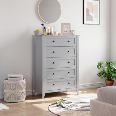 Dresser For Bedroom With 6 Drawers, 31.5" Farmhouse Chest Of Drawers Closet With Metal Handle, Wooden Dresser Organizer, For Bedroom, Living Room 2 Dresser For Bedroom With 6 Drawers, 31.5" Farmhouse Chest Of Drawers Closet With Metal Handle, Wooden Dresser Organizer, For Bedroom, Living Room - Image 2