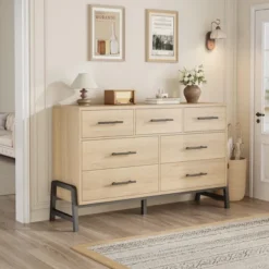 7 Dresser For Bedroom, 52" Wide Dresser, Wide Drawer With Storage Freestanding, Wooden Closet Storage Chest -Garvee Sales GUEST 5d36cce0 097b 4b5f 916a 7310038ac0b5