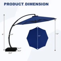 Outdoor Large Round Aluminum Offset Umbrella, Heavy Duty Offset Umbrella With 360¡ãRotation, Offset Patio Cantilever UmbrellaS With Base Included 11 Outdoor Large Round Aluminum Offset Umbrella, Heavy Duty Offset Umbrella With 360¡ãRotation, Offset Patio Cantilever UmbrellaS With Base Included -Garvee Sales GUEST 5d376e18 40fa 4fb3 b92e beb250d4dc7c