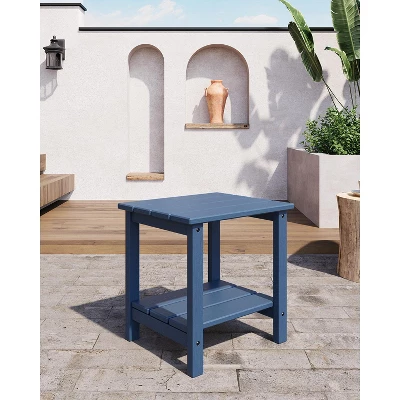 Sturdy 2-Tier HDPE Adirondack Side Table - Weather Resistant For Patio, Poolside, Porch - Indoor/Outdoor 9 Sturdy 2-Tier HDPE Adirondack Side Table - Weather Resistant For Patio, Poolside, Porch - Indoor/Outdoor - Image 9