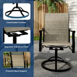 Outdoor Swivel Dining Chairs With Textilene Breathable Back, Swivel Patio Dining Chairs Set Of 8, SwivelPatio SlingChairs Set For Poolside Lawn Garde 12 Outdoor Swivel Dining Chairs With Textilene Breathable Back, Swivel Patio Dining Chairs Set Of 8, SwivelPatio SlingChairs Set For Poolside Lawn Garde -Garvee Sales GUEST 5dfb52d9 c1cd 455b a8bc c86fed30c496