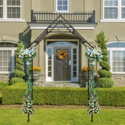 Steel Garden Arch Arbor Trellis 7.87x3.93Ft Metal Outdoor Patio Arch For Climbing Plants, Wedding, Yard, Garden Decor, Weather-Resistant 10 Steel Garden Arch Arbor Trellis 7.87x3.93Ft Metal Outdoor Patio Arch For Climbing Plants, Wedding, Yard, Garden Decor, Weather-Resistant -Garvee Sales GUEST 5edc197b 057a 4c15 ab62 65852dde54e6