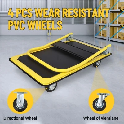 Garvee Moving Platform Hand Truck, 29×19 Inch Foldable Push Cart Dolly With 330 Lbs Weight Capacity, Heavy Duty Rolling Cart With Smooth Wheels, Blue 5 Garvee Moving Platform Hand Truck, 29×19 Inch Foldable Push Cart Dolly With 330 Lbs Weight Capacity, Heavy Duty Rolling Cart With Smooth Wheels, Blue - Image 5