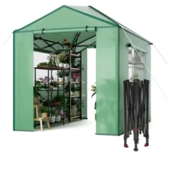 Portable Greenhouse, Instant Pop-Up Plant Gardening Green House Canopy, Outdoor Grow Tent With Zippered Doors, Roll-Up Side Windows 14 Portable Greenhouse, Instant Pop-Up Plant Gardening Green House Canopy, Outdoor Grow Tent With Zippered Doors, Roll-Up Side Windows -Garvee Sales GUEST 5f4b1d19 cb7b 47f1 80e1 c2029a7b85c6