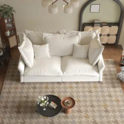 90.55" Modern Sofa Couch, Comfy Upholstered Deep Seat Sofa With Pillows, Convertible Loveseat For Living Room Bedroom Apartment Office 12 90.55" Modern Sofa Couch, Comfy Upholstered Deep Seat Sofa With Pillows, Convertible Loveseat For Living Room Bedroom Apartment Office -Garvee Sales GUEST 5fc67ced 3102 4396 8ebb 3bc019a209c3