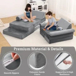 Kids Couch 13PCS Play Couch,modular Kids Play Couch For Playroom, Playhouse Play Set For Toddlers Babies, Foam Modular Sectional Sofa -Garvee Sales GUEST 60227898 041e 4498 8e0d a25ae41e9420