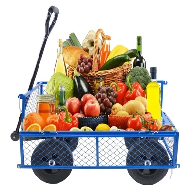 Steel Garden Cart Heavy Duty 550 Lbs Capacity With Removable Mesh Sides Utility Metal Wagon With 180° Rotating Handle Perfect For Garden 14 Steel Garden Cart Heavy Duty 550 Lbs Capacity With Removable Mesh Sides Utility Metal Wagon With 180° Rotating Handle Perfect For Garden - Image 14