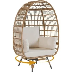 Outdoor 360 Swivel Egg Chair With Cushions, Indoor Outdoor Wicker Egg Basket Lounge Chair For Patio Porch Living Room, Oversized Lounge Chair 12 Outdoor 360 Swivel Egg Chair With Cushions, Indoor Outdoor Wicker Egg Basket Lounge Chair For Patio Porch Living Room, Oversized Lounge Chair -Garvee Sales GUEST 61b856d5 0c5c 4ff3 96d5 d0ef3a435cb5