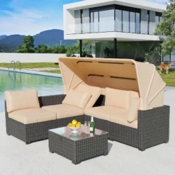Garvee Outdoor Daybed With Canopy,6 Pieces Patio Furniture Sets Adjustable Backrest PE Gradient Wicker Sectional Furniture Set 12 Garvee Outdoor Daybed With Canopy,6 Pieces Patio Furniture Sets Adjustable Backrest PE Gradient Wicker Sectional Furniture Set -Garvee Sales GUEST 621892d4 a304 4f95 b9c4 1318f3b6e1e6