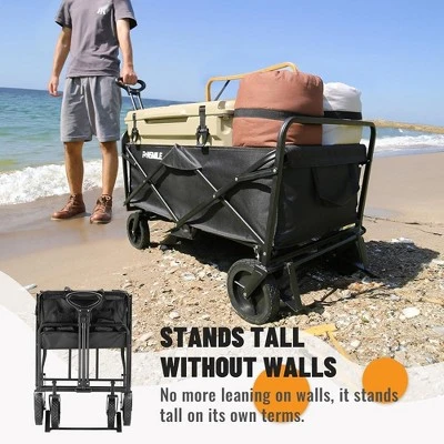 Folding Wagon,the Combination Of 600D Oxford Fabric And PVC Material Allows This Folding Wagon To Support Up To 220 Lbs,black 6 Folding Wagon,the Combination Of 600D Oxford Fabric And PVC Material Allows This Folding Wagon To Support Up To 220 Lbs,black - Image 6