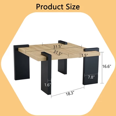 Coffee Tables, Low Table Solid Wood Low Floor Table, Tabletop Tea Table, Farmhouse Center Table, Leisure Coffee Table 2 Coffee Tables, Low Table Solid Wood Low Floor Table, Tabletop Tea Table, Farmhouse Center Table, Leisure Coffee Table - Image 2