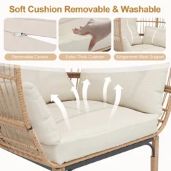 Wicker Egg Chair Outdoor, Oversized Egg-Shaped Chair W/Metal Frame Stand, 500 Lbs Capacity Oversized Attan Egg Lounge Chairs For Patio, Living Room 10 Wicker Egg Chair Outdoor, Oversized Egg-Shaped Chair W/Metal Frame Stand, 500 Lbs Capacity Oversized Attan Egg Lounge Chairs For Patio, Living Room -Garvee Sales GUEST 630061fb 6eab 4ced ab68 63773ae0429f