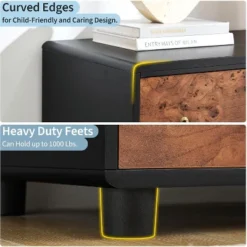 Modern Chest Of Drawers With Natural Texture, Curved Profile Design, Dresser TV Stand, Wood Drawer Organizer For Bedroom, Living Room, Natural Oak 12 Modern Chest Of Drawers With Natural Texture, Curved Profile Design, Dresser TV Stand, Wood Drawer Organizer For Bedroom, Living Room, Natural Oak -Garvee Sales GUEST 63bb6573 1ae4 4518 bb9f 9f6803915ead