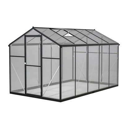 Greenhouse For Outdoors, Walk In Greenhouse With Lockable Door, Ventilation Window And Aluminum Frame For Backyard Balcony Garden Sunroom 8 Greenhouse For Outdoors, Walk In Greenhouse With Lockable Door, Ventilation Window And Aluminum Frame For Backyard Balcony Garden Sunroom - Image 8