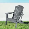 Patio Chairs, Oversized Folding HDPE Adirondack Chairs With Weather Resistant, Outdoor Lawn Chair For Patio, Garden