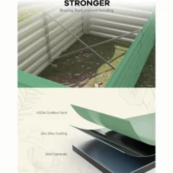 8x4x2ft Galvanized Raised Garden Bed,Deep Root Planter Box For Vegetables,Flowers,Herbs-Large Metal Raised Garden Bed Kit Outdoor,Green 10 8x4x2ft Galvanized Raised Garden Bed,Deep Root Planter Box For Vegetables,Flowers,Herbs-Large Metal Raised Garden Bed Kit Outdoor,Green -Garvee Sales GUEST 6640d6ea e65b 4ca3 a10f b13bfb90d82d