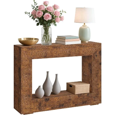 47" Farmhouse Console Table With Storage Shelf, Wood Sofa Table Behind Couch 6 47" Farmhouse Console Table With Storage Shelf, Wood Sofa Table Behind Couch - Image 6