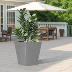 22 Inch Large Metal Taper Planters Outdoor Indoor,Tall Flower Pots With Drainage Holes Modern For Front Porch Patio Backyard Plants -Garvee Sales GUEST 66f9e852 cb15 4382 a4d3 6e776bdb1ea3