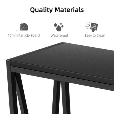 2-Tier Narrow Console Sofa Side Table For Entryway Hallway Living Room, Premium Entryway Furniture, 42.9in L X 9.8in W X 29.9in H 5 2-Tier Narrow Console Sofa Side Table For Entryway Hallway Living Room, Premium Entryway Furniture, 42.9in L X 9.8in W X 29.9in H - Image 5