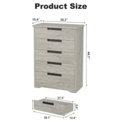 5 Drawer Dresser For Bedroom, Dresser Chest Of Drawers With Embedded Handles Design, Wooden Dresser Organizer For Living Room, Nursery, Hallway 13 5 Drawer Dresser For Bedroom, Dresser Chest Of Drawers With Embedded Handles Design, Wooden Dresser Organizer For Living Room, Nursery, Hallway -Garvee Sales GUEST 672b7b96 3bcd 4f1b 9aee 6e5881b7bd14