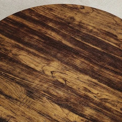 Garvee Round Coffee Table 30" Center Table, 2-Tier Coffee Table Industrial With Adjustable Feet And Designed Wood Grain, Easy Assemble 4 Garvee Round Coffee Table 30" Center Table, 2-Tier Coffee Table Industrial With Adjustable Feet And Designed Wood Grain, Easy Assemble - Image 4