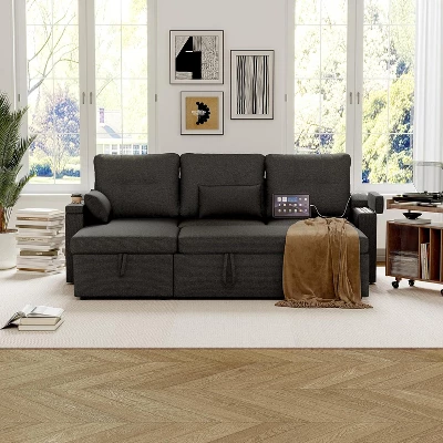 Multifunctional L-Shaped Sectional Sofa With Pull-Out Bed And Storage – Modern Design For Living Room Comfort 3 Multifunctional L-Shaped Sectional Sofa With Pull-Out Bed And Storage – Modern Design For Living Room Comfort - Image 3