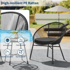 3 Pieces Outdoor Acapulco Chair Patio Bistro Set With Glass Top Table, Modern Patio Conversation Chairs Set Of 2 For Balcony, Garden, Backyard 15 3 Pieces Outdoor Acapulco Chair Patio Bistro Set With Glass Top Table, Modern Patio Conversation Chairs Set Of 2 For Balcony, Garden, Backyard -Garvee Sales GUEST 688ab51b 513b 4ed9 aa2a a67a4d6abf22