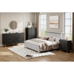 Dresser, Modern 6 Drawer Dresser For Bedroom With Gold Handle And Large Drawer, Wood Double Chest Of Drawers And Storage Organizer For Living Room 15 Dresser, Modern 6 Drawer Dresser For Bedroom With Gold Handle And Large Drawer, Wood Double Chest Of Drawers And Storage Organizer For Living Room -Garvee Sales GUEST 68a3b32b 13aa 4989 8b4f 7d7df7c3ebf0