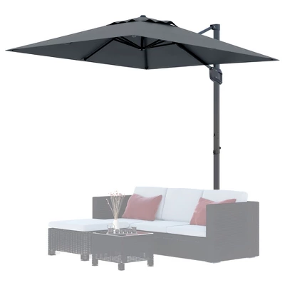 10ft Large Cantilever Patio Umbrella - 360° Rotating, Aluminum Outdoor Shade For Garden, Deck, Pool 9 10ft Large Cantilever Patio Umbrella - 360° Rotating, Aluminum Outdoor Shade For Garden, Deck, Pool - Image 9
