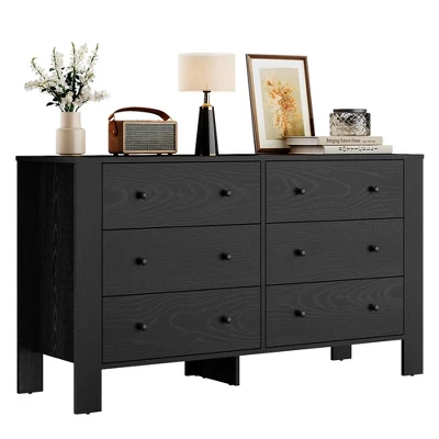6 Drawer Dresser For Bedroom, Modern Double Dresser Organizer With Storage Drawers, Wooden Chests Of Drawers For Bedroom, Entryway, Hallway 6 6 Drawer Dresser For Bedroom, Modern Double Dresser Organizer With Storage Drawers, Wooden Chests Of Drawers For Bedroom, Entryway, Hallway - Image 6