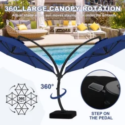 Outdoor Large Round Aluminum Offset Umbrella, Heavy Duty Offset Umbrella With 360¡ãRotation, Offset Patio Cantilever UmbrellaS With Base Included 16 Outdoor Large Round Aluminum Offset Umbrella, Heavy Duty Offset Umbrella With 360¡ãRotation, Offset Patio Cantilever UmbrellaS With Base Included -Garvee Sales GUEST 6a08aa30 9f24 45b8 acf1 e658139718ff