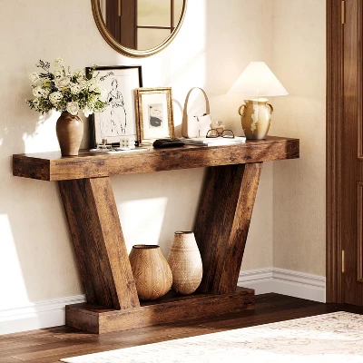 63-Inch Long Console Table, Wooden Sofa Narrow Entryway Table 9 63-Inch Long Console Table, Wooden Sofa Narrow Entryway Table - Image 9