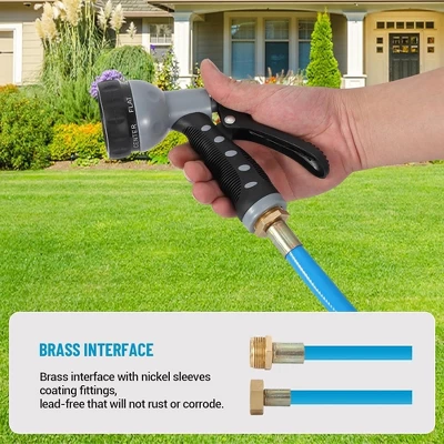 Retractable Garden Hose Reel 5/8 Inch X 82 Ft Wall Mount With 9-Pattern Nozzle 5 Retractable Garden Hose Reel 5/8 Inch X 82 Ft Wall Mount With 9-Pattern Nozzle - Image 5