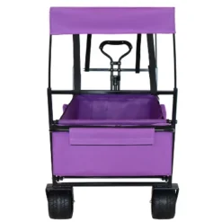 480Lbs Collapsible Wagon With Canopy, Lightweight Foldable Wagon With 7" All-Terrain Wheels For Camping, Shopping, Sports, And Garden Use, Purple 11 480Lbs Collapsible Wagon With Canopy, Lightweight Foldable Wagon With 7" All-Terrain Wheels For Camping, Shopping, Sports, And Garden Use, Purple -Garvee Sales GUEST 6b9c4f4a 383c 4382 9d21 1d8a242a6ec0