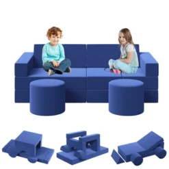 Kids Couch For Building Fort Toy,13pcs DIY Toddler Sofa,Velvet Toddler Futon Sofa Bed For Playroom, Bedroom,Grey 15 Kids Couch For Building Fort Toy,13pcs DIY Toddler Sofa,Velvet Toddler Futon Sofa Bed For Playroom, Bedroom,Grey -Garvee Sales GUEST 6cf0cabc 35b4 4014 8864 5a60402fafd1