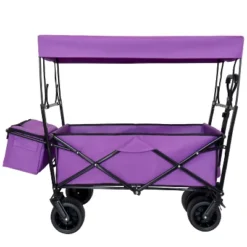 480Lbs Collapsible Wagon With Canopy, Lightweight Foldable Wagon With 7" All-Terrain Wheels For Camping, Shopping, Sports, And Garden Use, Purple 15 480Lbs Collapsible Wagon With Canopy, Lightweight Foldable Wagon With 7" All-Terrain Wheels For Camping, Shopping, Sports, And Garden Use, Purple -Garvee Sales GUEST 6cf5ac9e a1b7 4a79 bf88 f8165458d0ad