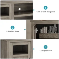 34'' Tall Farmhouse LED TV Stand,Entertainment Center With Storage,TV Media Console Table For TV Up To 65 Inch,TV Table 12 34'' Tall Farmhouse LED TV Stand,Entertainment Center With Storage,TV Media Console Table For TV Up To 65 Inch,TV Table -Garvee Sales GUEST 6d2d1b81 7b4f 4ef8 8786 119ea9aab262